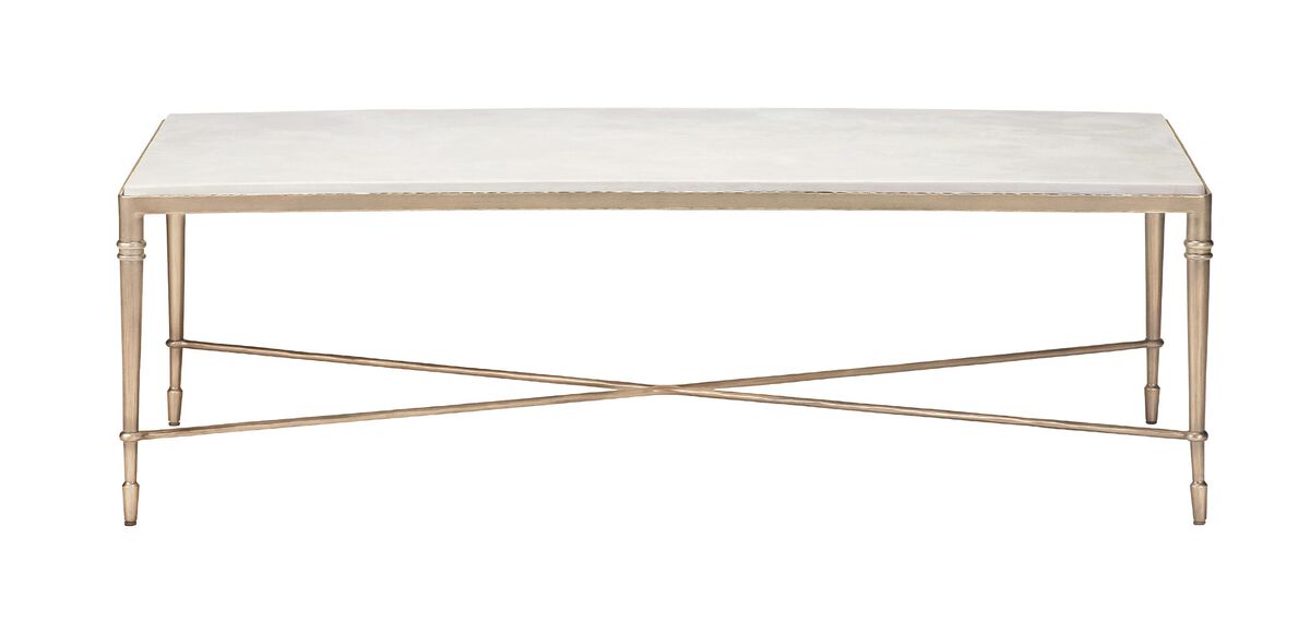 Valeria Stone-Top Rectangular Coffee Table