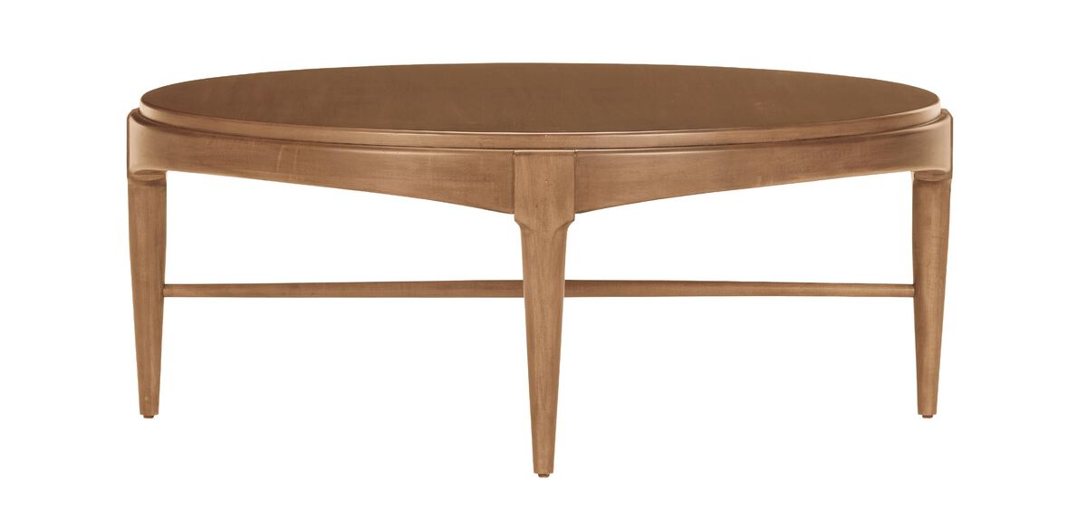 Draper Round Wood Midcentury Coffee Table
