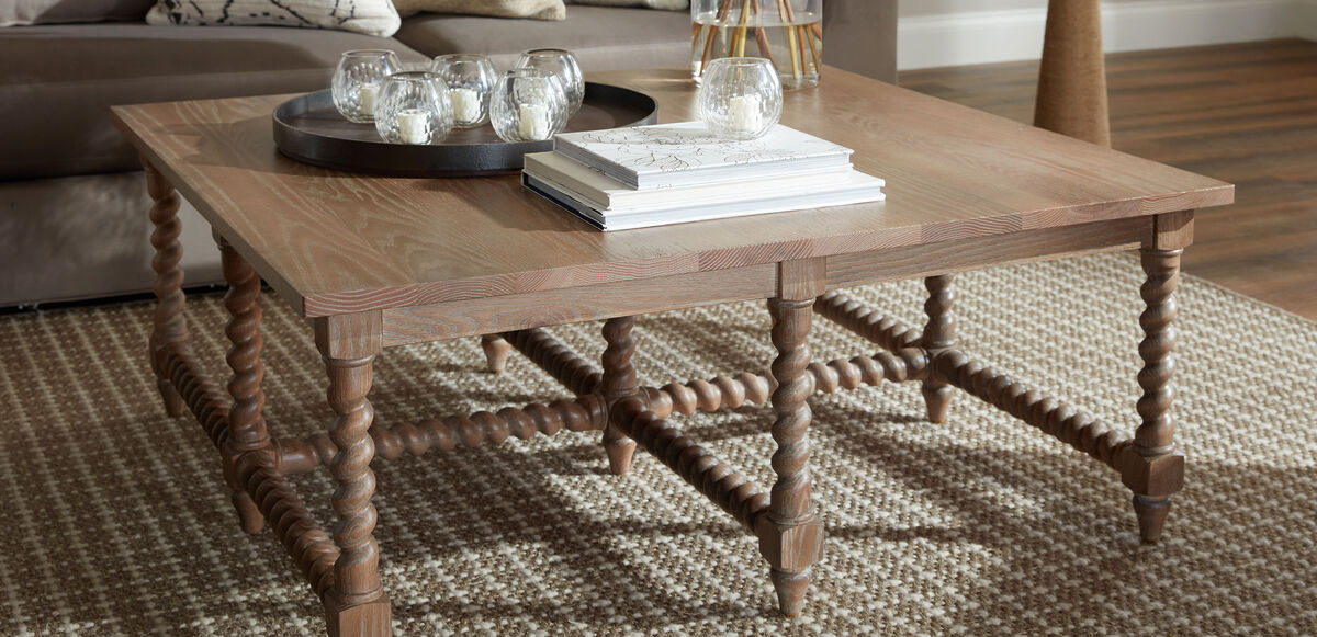 Madalynn Square Barley Twist Coffee Table