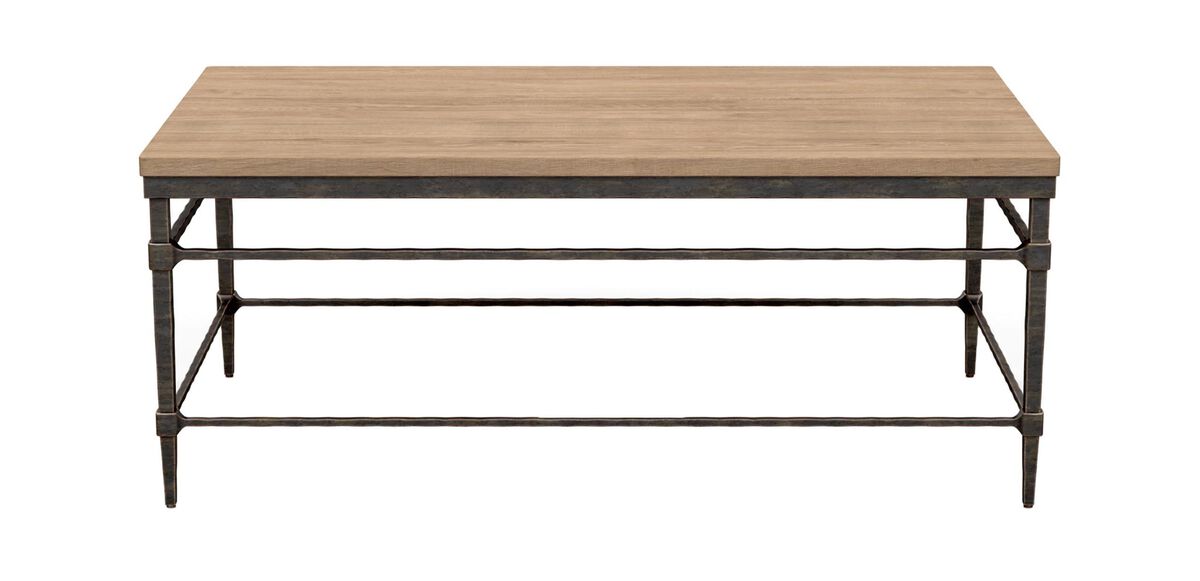 Vida Rectangular Wood-Top Coffee Table